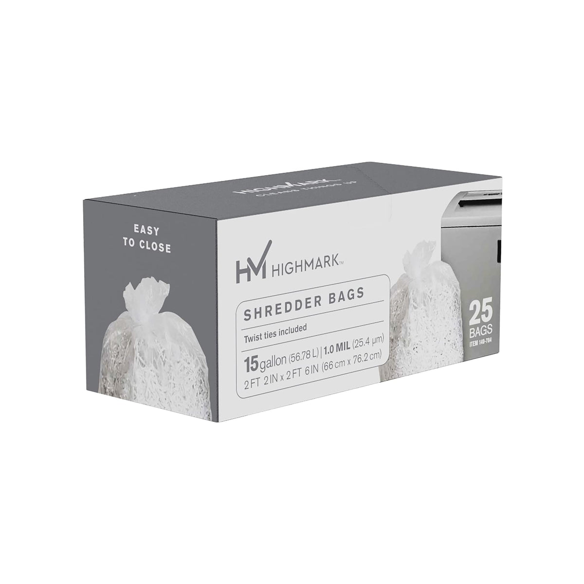 Bolsas Trituradoras Highmark Transparente 15 Galones 1 Mil