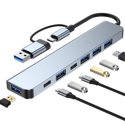 Lostrain Hub USB C 3.0, 7 en 2 Adaptador multipuerto Tipo C Hub con USB 3.0 Portátil Concentrador Hub USB C para MacBook Air/Pro iPad Chromebook Lenovo Huawei Surface