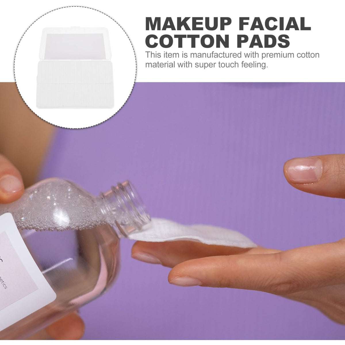 Almohadillas de Algodón Facial Suave Frcolor 1000 Unidades para Maquillaje