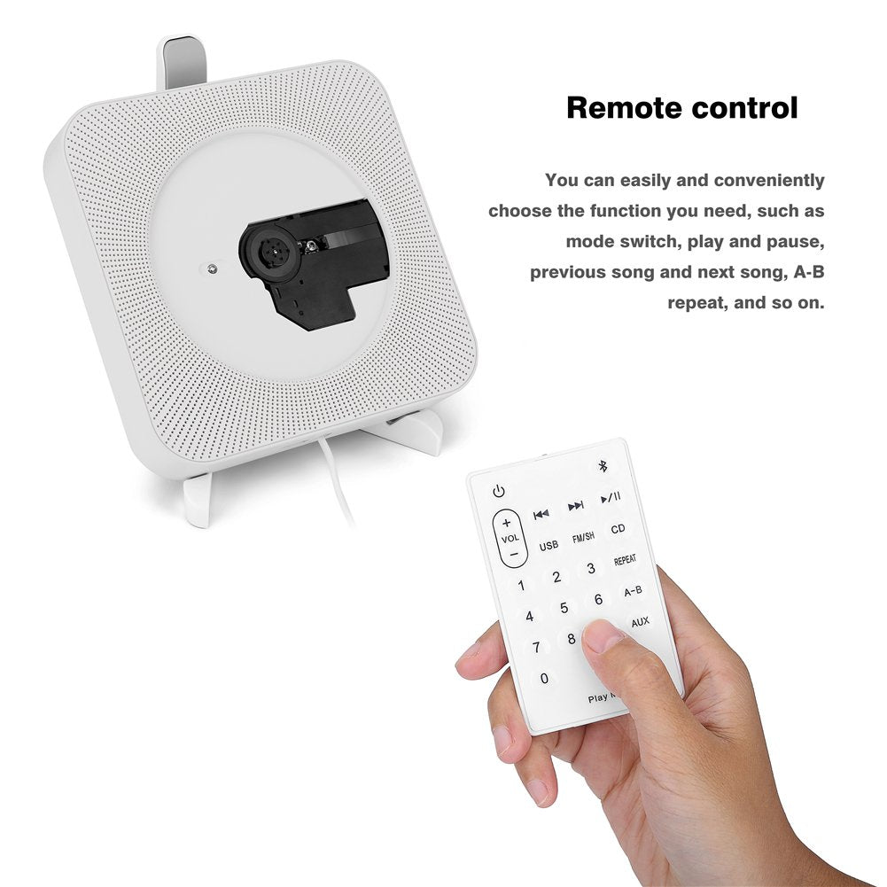 Reproductor De CD Portátil con Control Remoto e Interfaz USB Mp3 Radio FM Altavoz HiFi