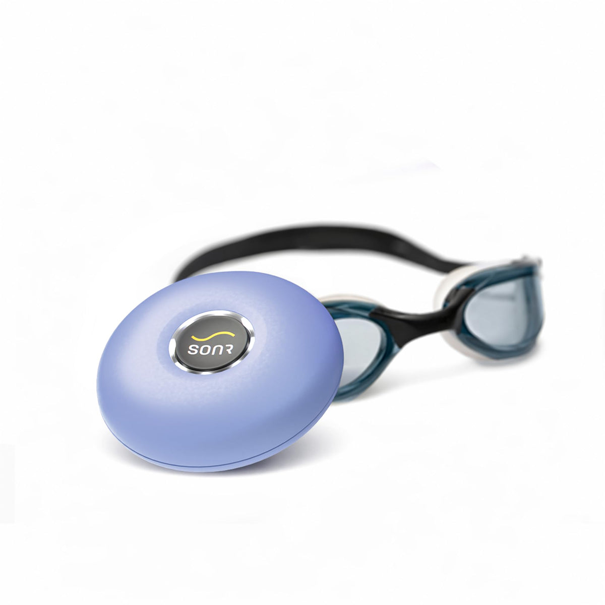 Reproductor de Música Subacuático SONR Azul de Oído Abierto y Gafas de Natación Antivaho para Nadadores