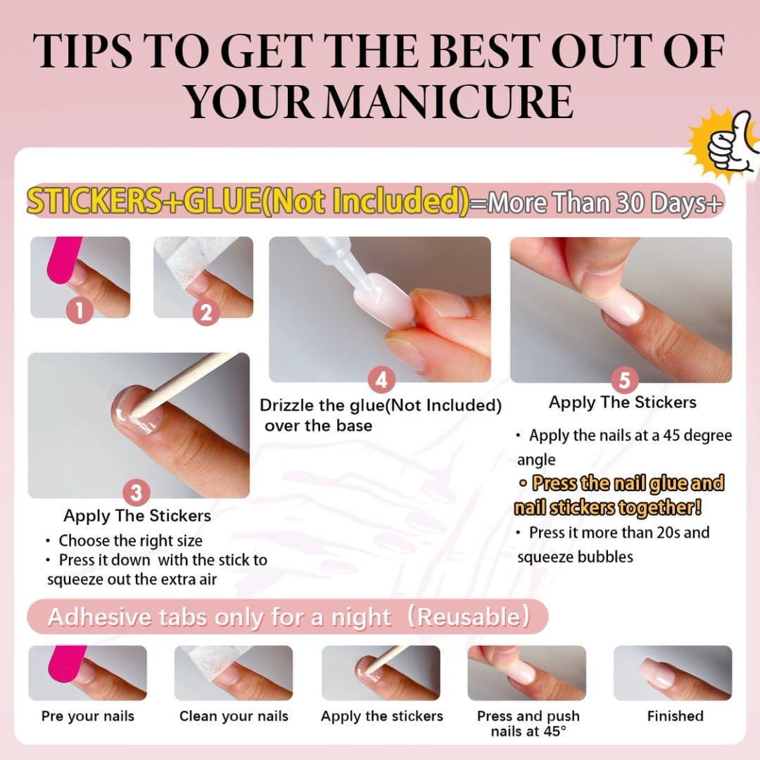 SXVME Uñas Postizas Rosa Intenso, Uñas Postizas De Neón Con Diseño De Ojo De Gato En Forma De Almendra Mediana, Uñas Postizas Cortas Con Brillantina Y Pegamento, Uñas Postizas Acrílicas Gruesas, Uñas