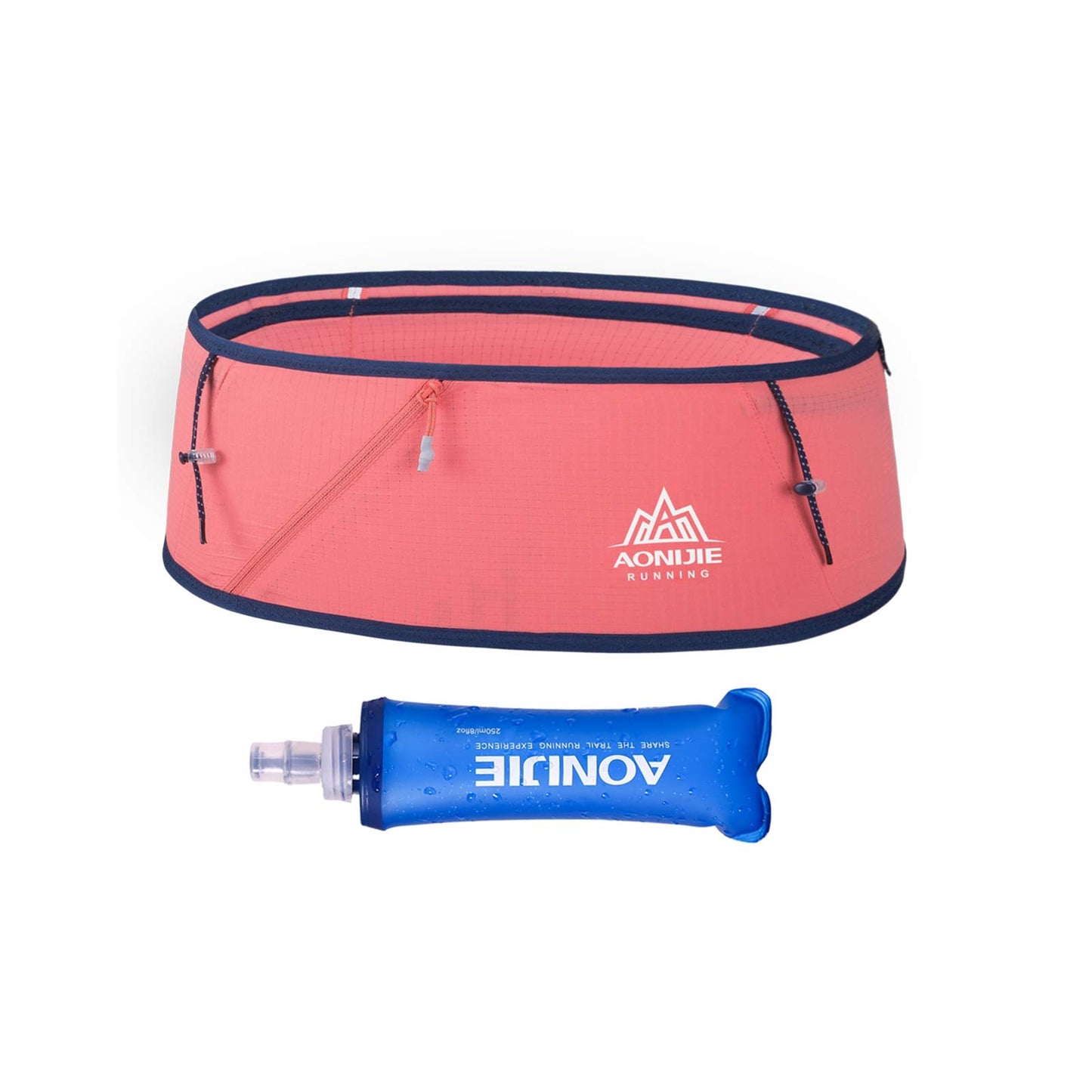 Riñonera CH/M Rosado con Botella de Agua Suave de 250 ml sin Rebote para Mujeres