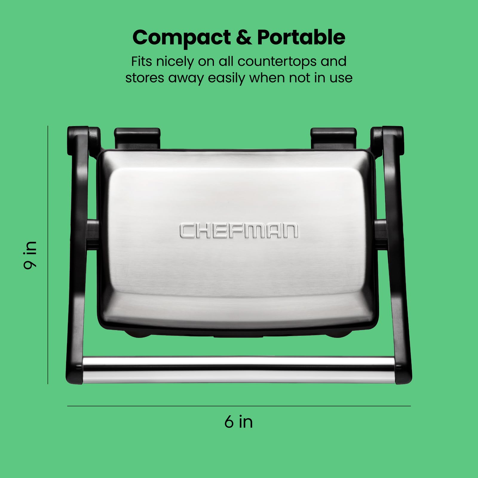 Chefman RJ02-180 Parrilla, Prensa Panini Grill y Gourmet Sandwich Maker