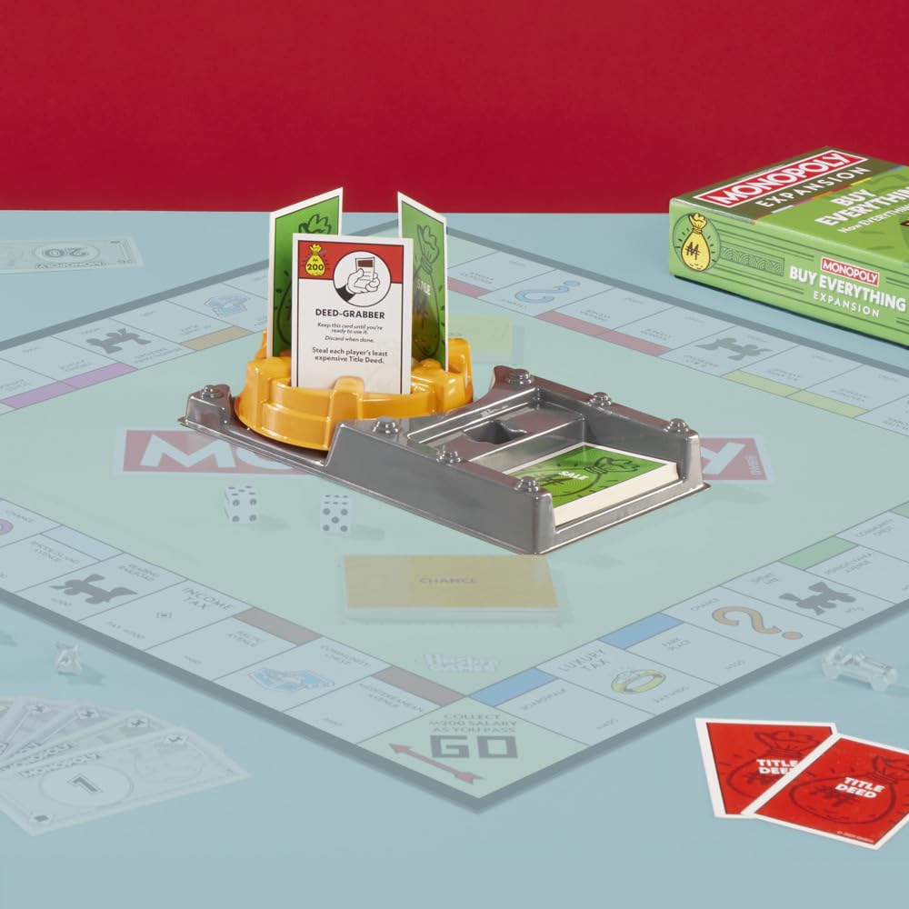 Hasbro Gaming Juego de Mesa Monopoly EXPANSIÓN Todo a la Venta, Añade al clásico Juego de Mesa Monopoly, Juegos Familiares, Edad 8+, 40 Minutos.