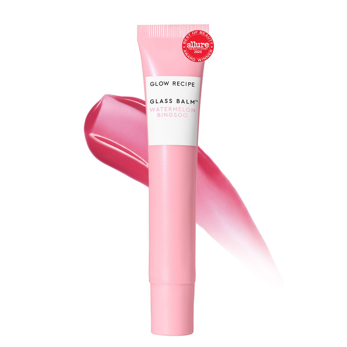Glow Recipe Glass Balm Lip Treatment Watermelon Bingsoo Bálsamo Labial Hidratante Brillo Alto Tinte Rosa Suave 15 g