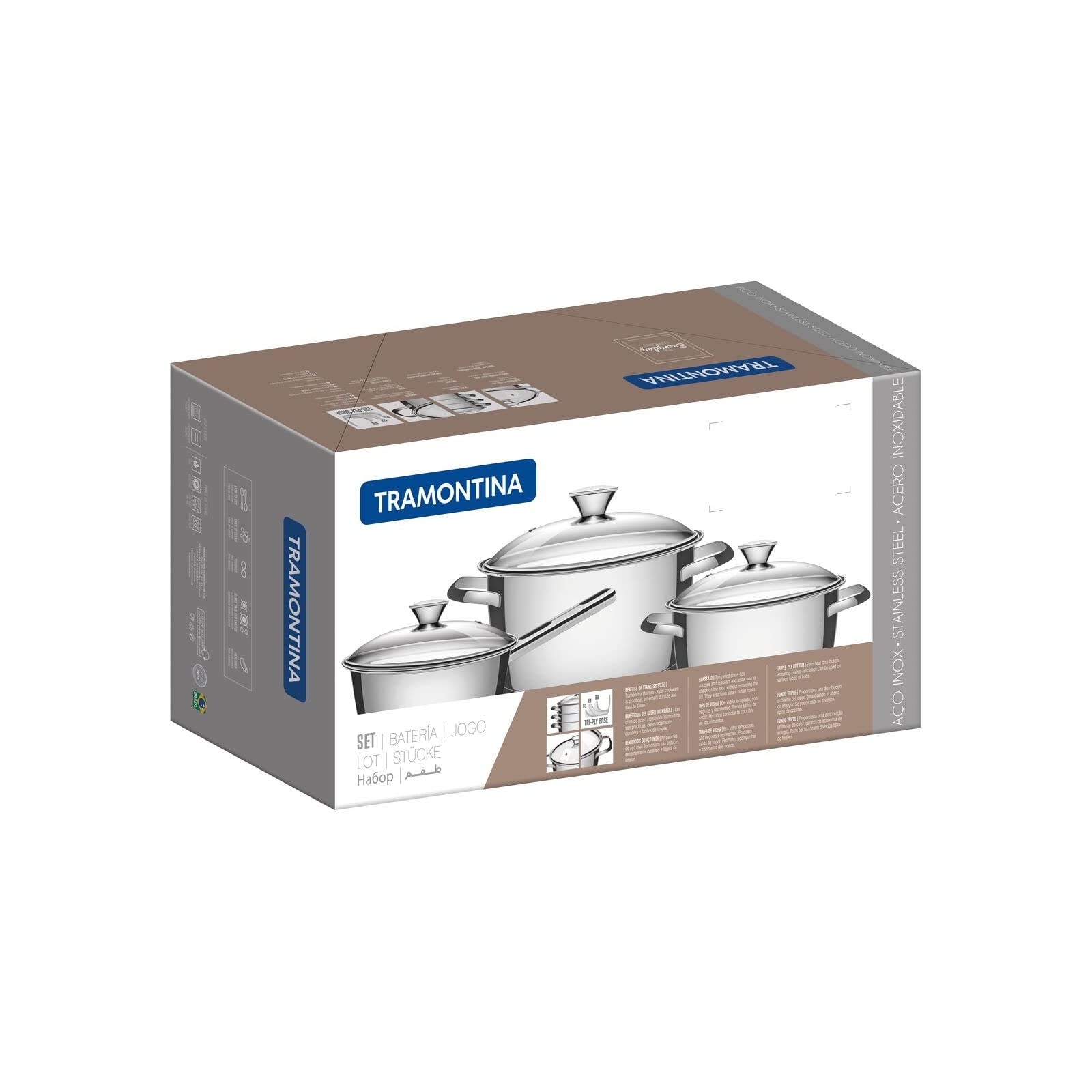 Juego de Utensilios de Cocina Tramontina Acero Inoxidable