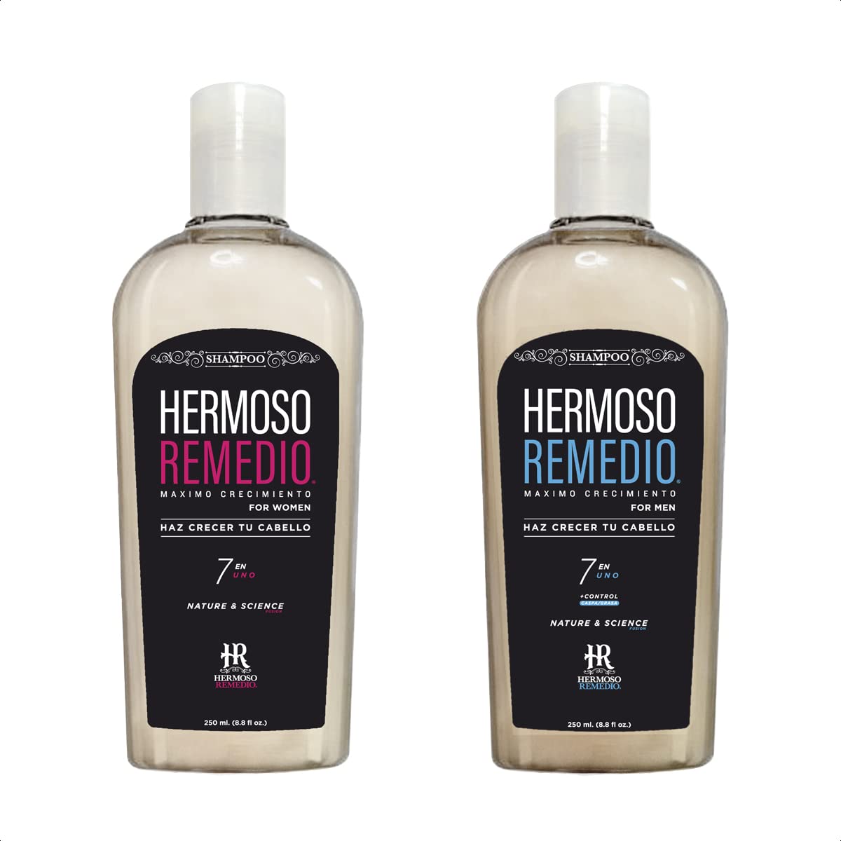 Shampoo Acondicionador HR Hermoso Remedio Crecimiento y Reparación Cabello Verde Sin Sal y Parabenos