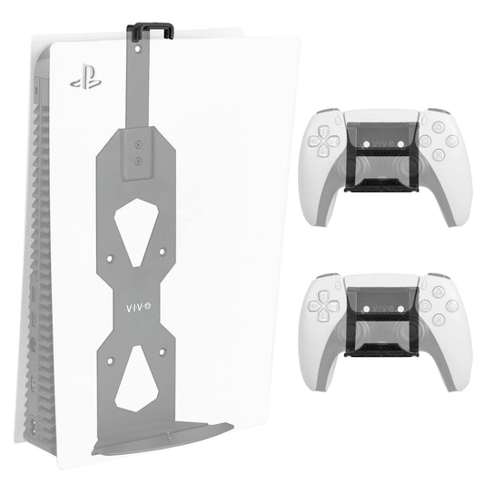 Soporte de Pared de Acero Vivo Negro diseño Abierto para Consola de Juegos PS5