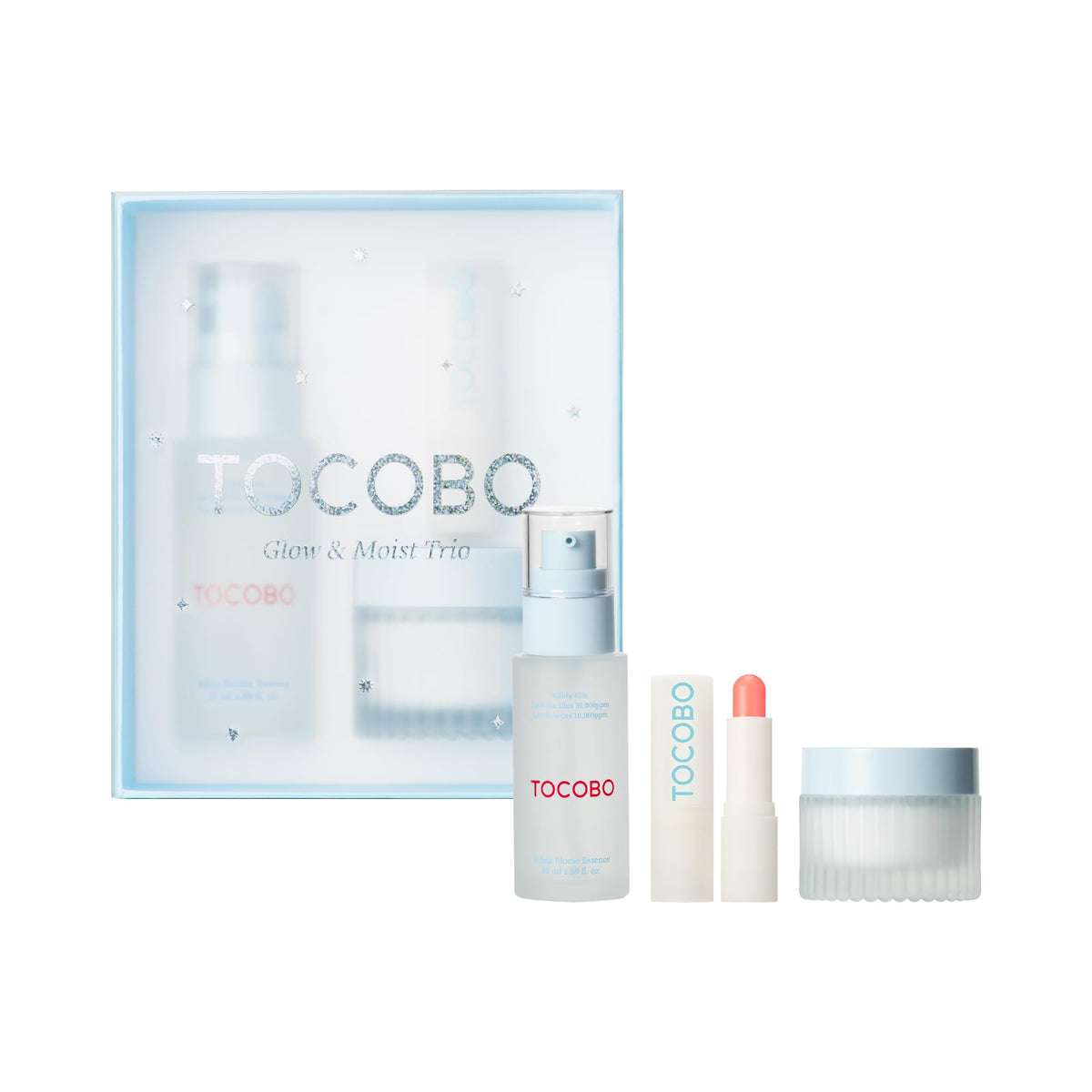 Kit de Cuidado Facial TOCOBO Glow & Moist Trio para Hidratar e Iluminar la Piel Coreana