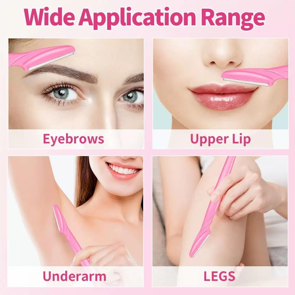HUOWU Juego de 66 Piezas de Maquinilla de Afeitar Multiusos para Cejas, Exfoliación Y Dermaplaning Facial, con Funda de Precisión para Mujeres Y Hombres. Fácil de Usar.