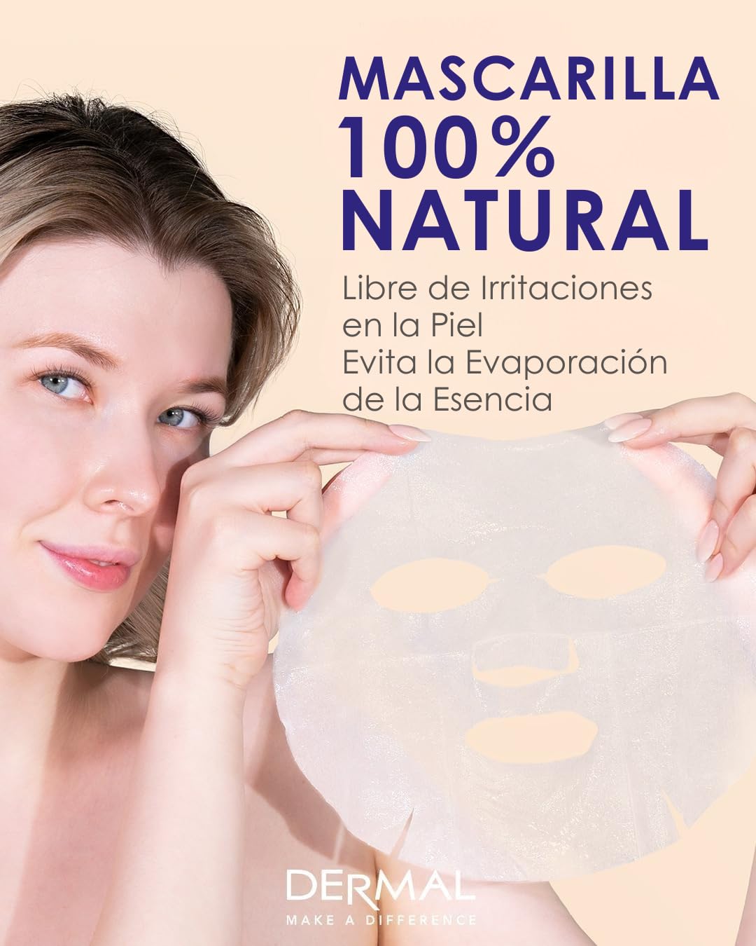 DERMAL Korea 10 Mascarillas Acai Berry con Colágeno y Extracto de Açaí