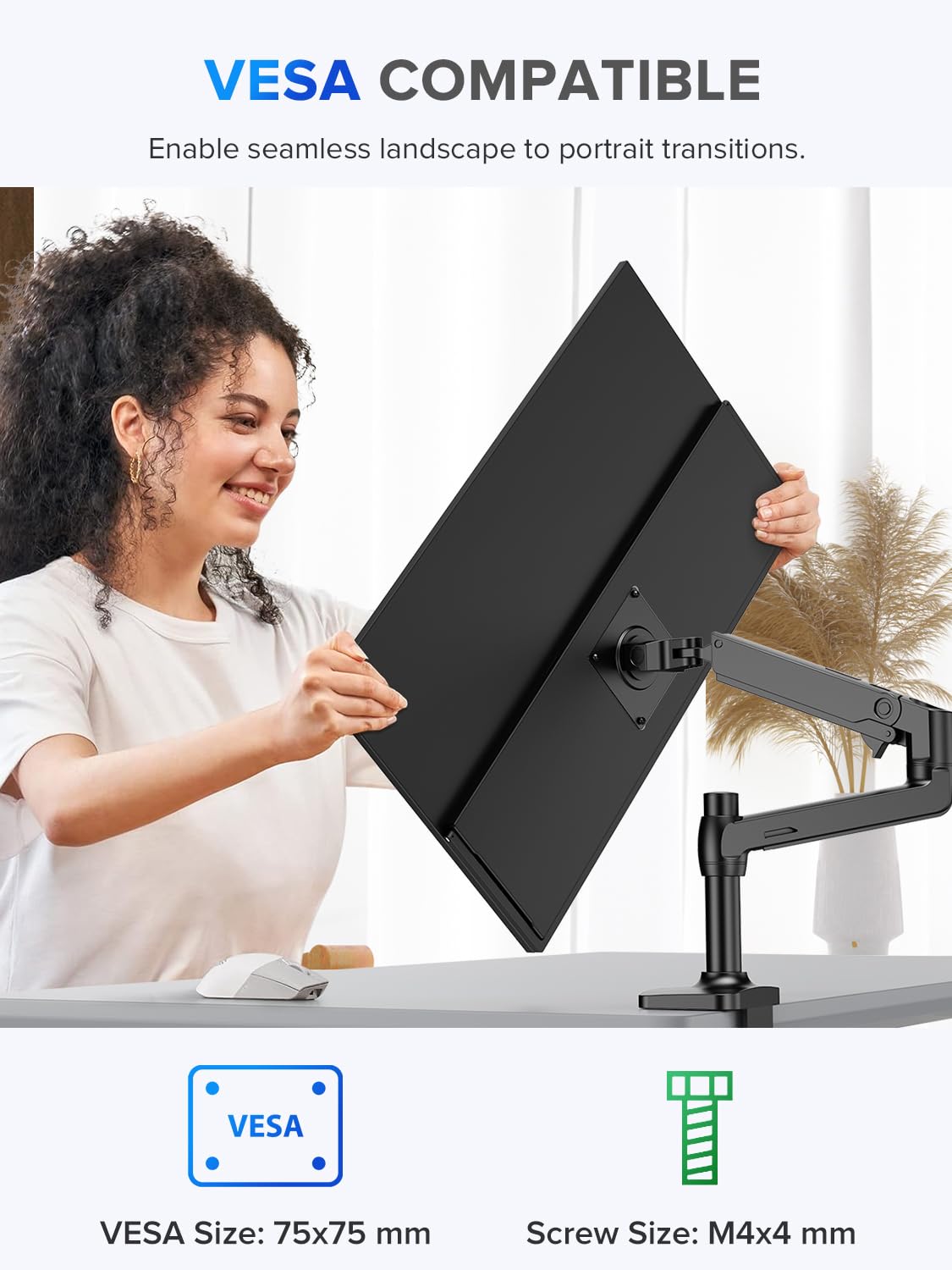 Monitor Portátil UPERFECT 2K 22 Pulgadas VESA Soporte Ajustable 180° IPS HDR para Juegos