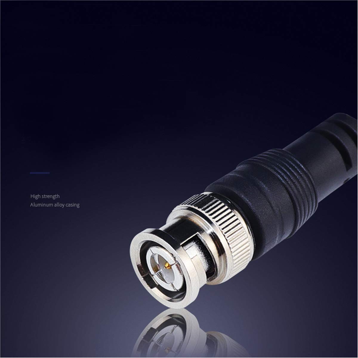 Tan QY cable BNC RG-59/U 6 pies - adaptador BNC macho a macho de extensión conector profesional RG-59/U grado coaxial cable jack enchufe para sistemas CCTV de cámara de seguridad de video