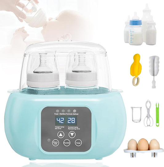 Calentador de Biberones Electrico 8 en 1 ,Calentador de Mamilas Multifuncional Rápido,Descongelación a temperatura constante durante 24 horas, Calienta Biberones para Calor de Tarros de Comida para Bebé