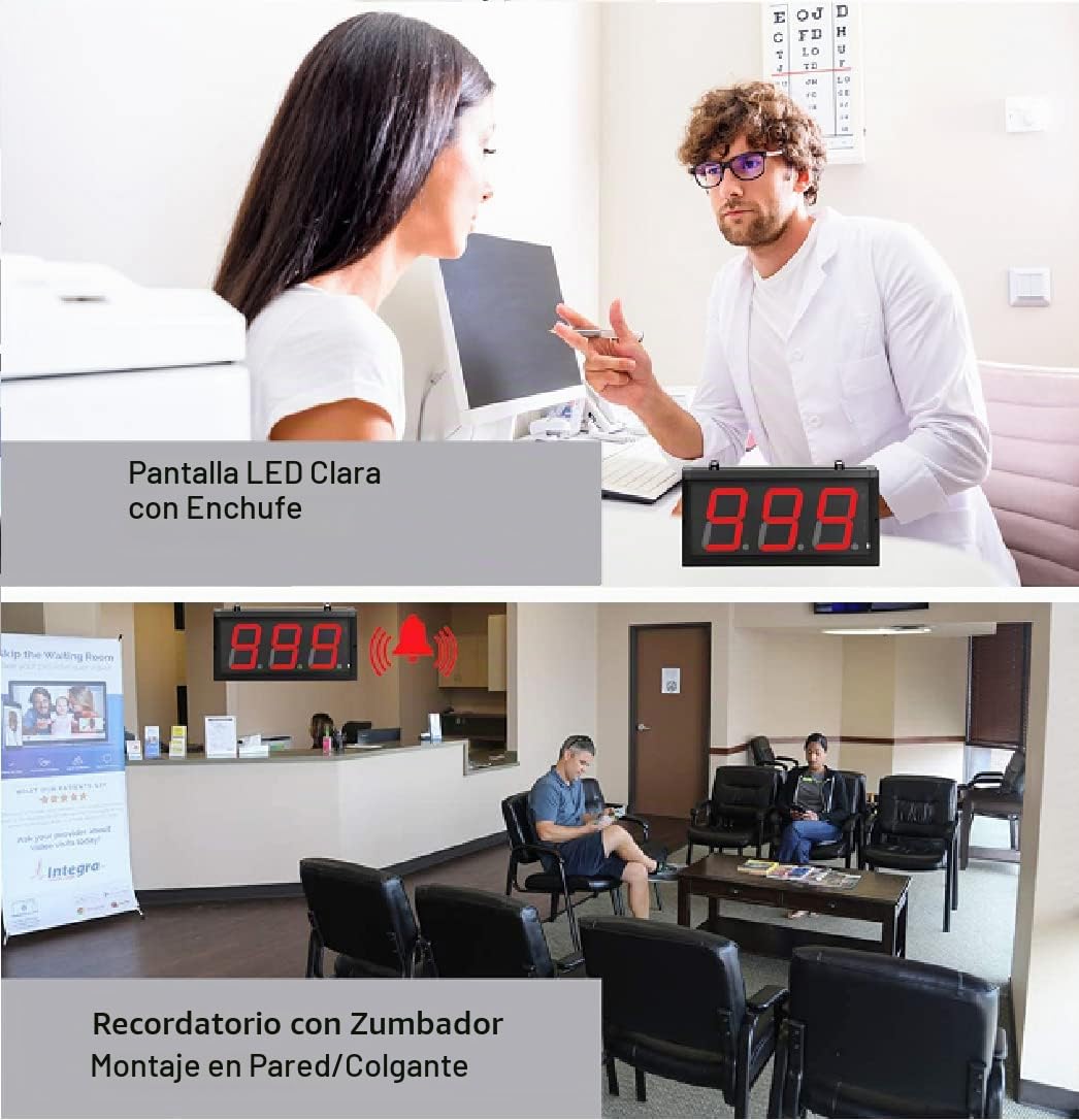 Contador LED BTBSIGN Rojo 4'' con Caja de Interruptores y Control Remoto 3 Dígitos
