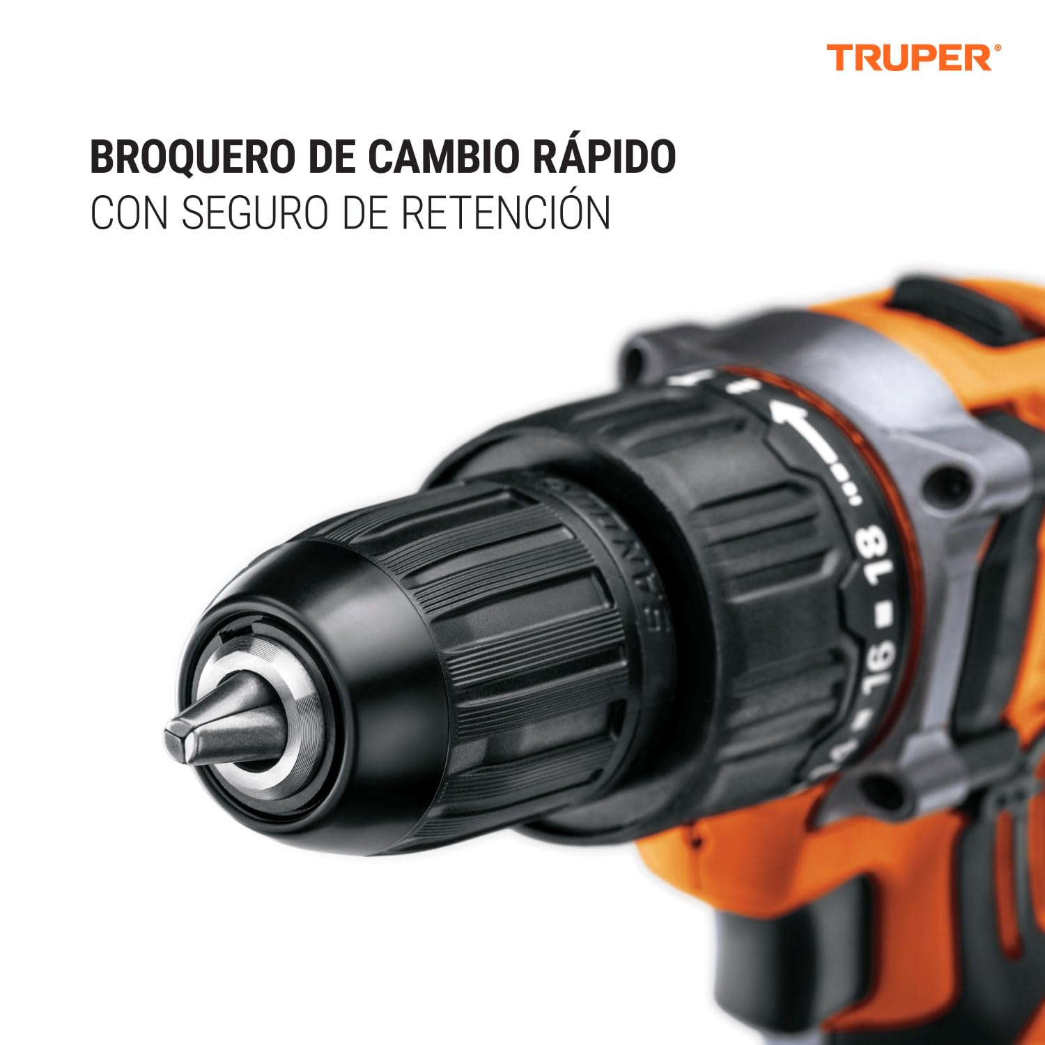 Truper ROTI-12AC, Rotomartillo compacto inalámbrico 3/8", 12 V con 1 batería de Ion Litio 2 Ah