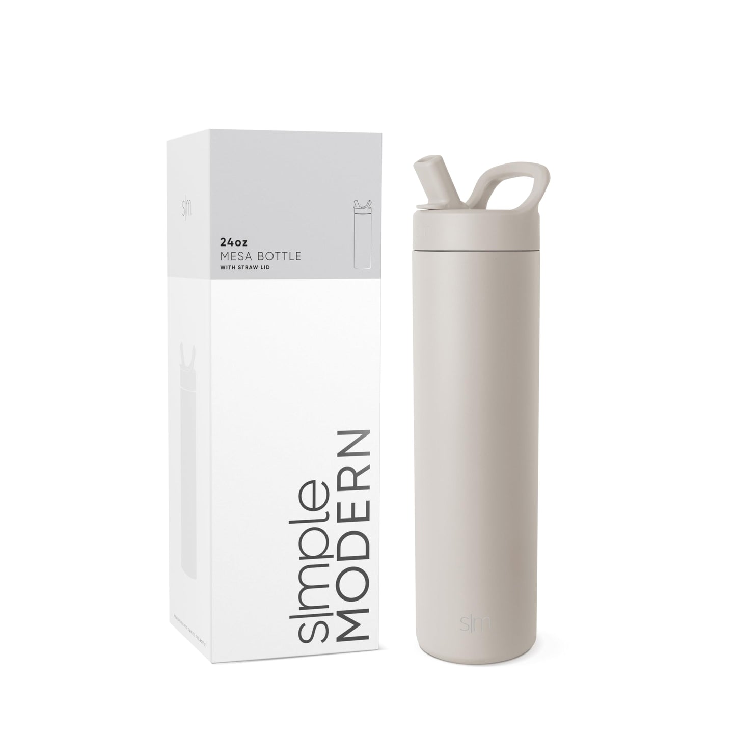 Botella de Agua Simple Modern Almond Birch Aislada a Prueba de Fugas