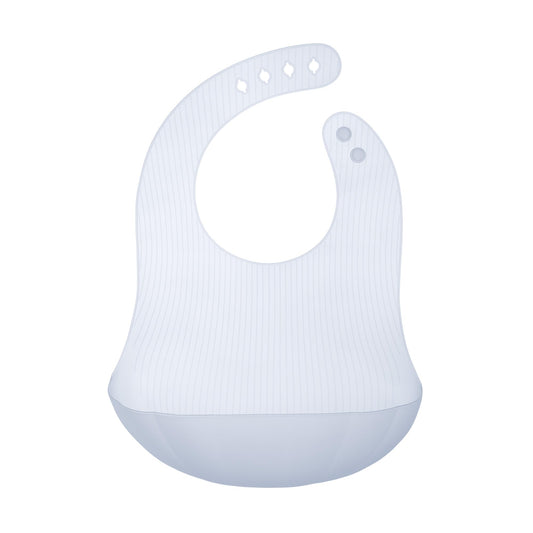 Babero de Silicona Olababy Arándano con Funda de Viaje sin BPA para Bebé y Niño Pequeño