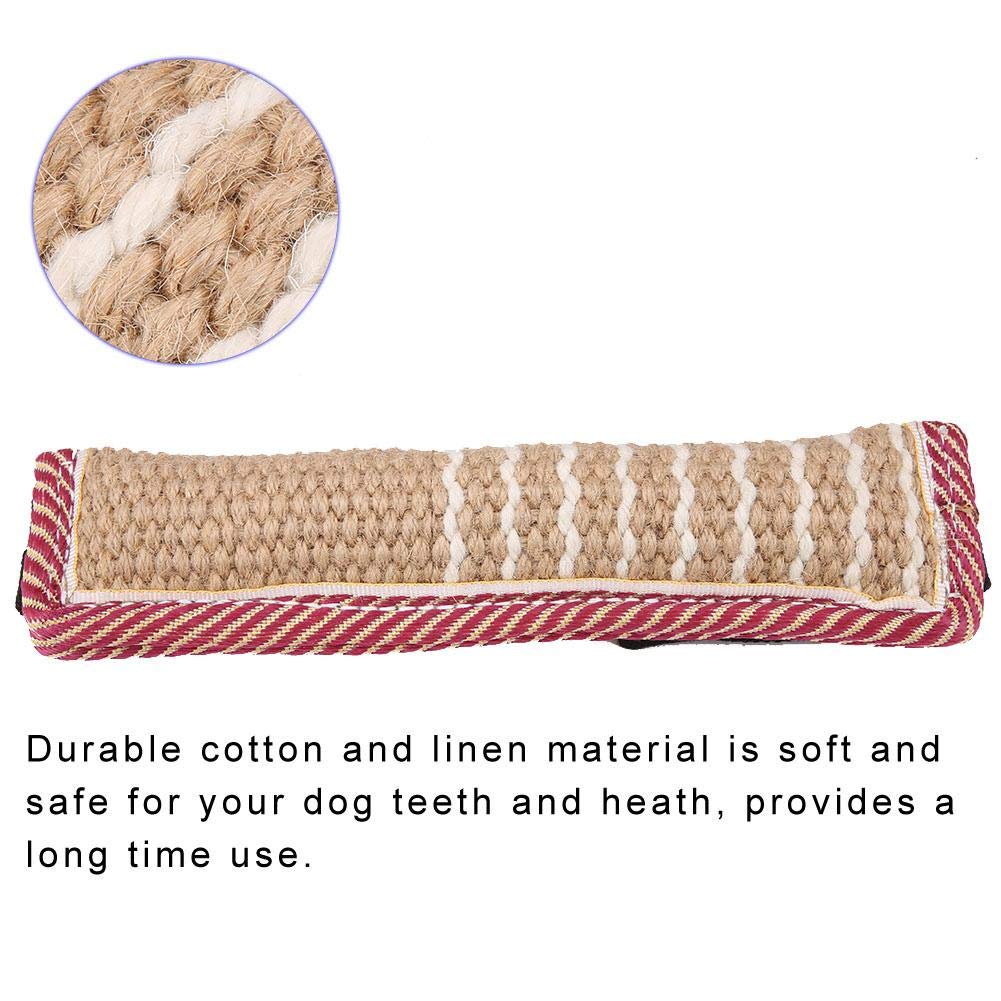 Juguetes Interactivos A Sixx Beige con 2 Manijas y Almohada para Mordeduras de Perro para Perros Grandes y Medianos