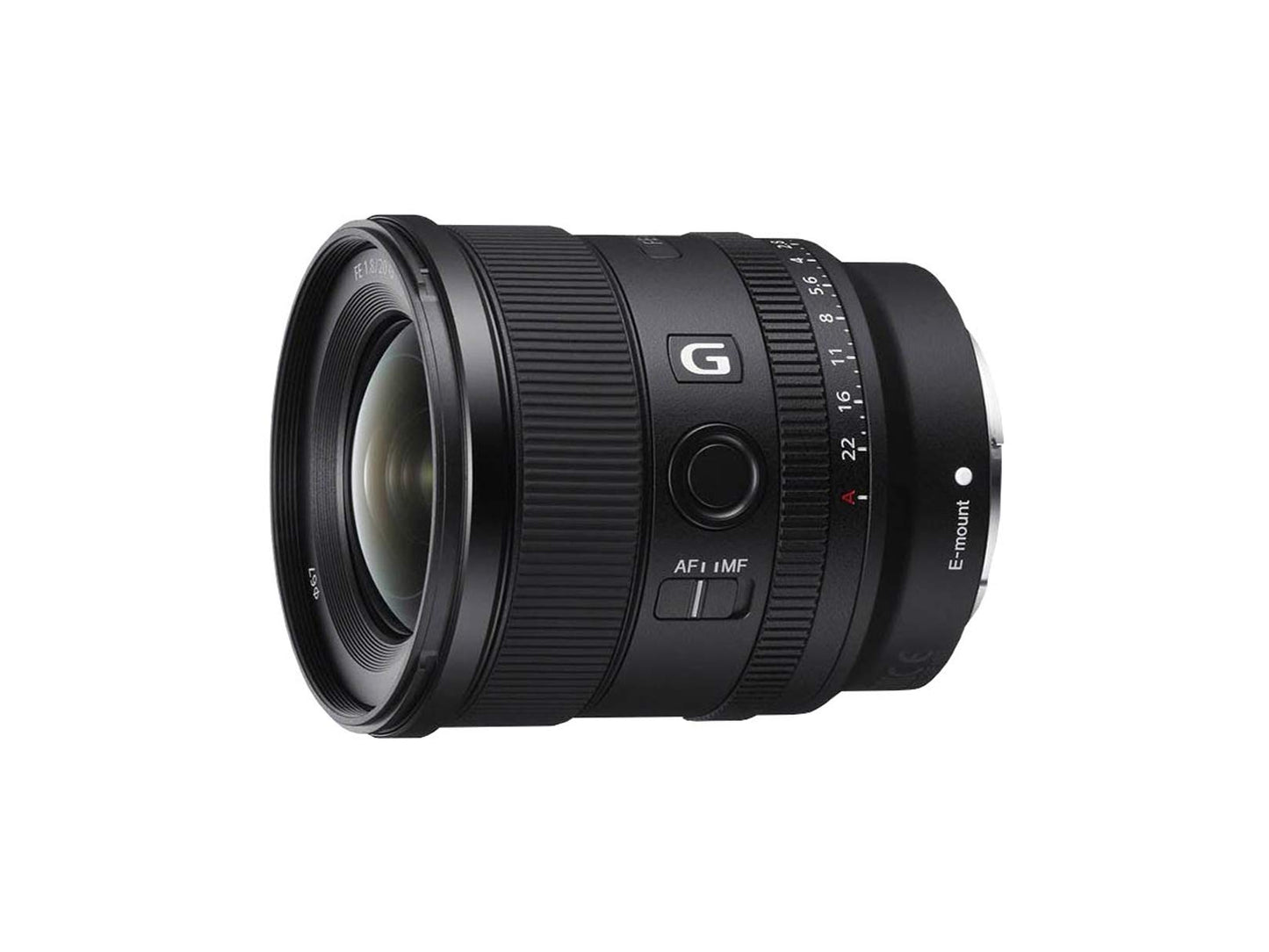 Sony Lente G™ Angular Fijo 20mm F1.8 Montura E Full Frame - FE SEL20F18G