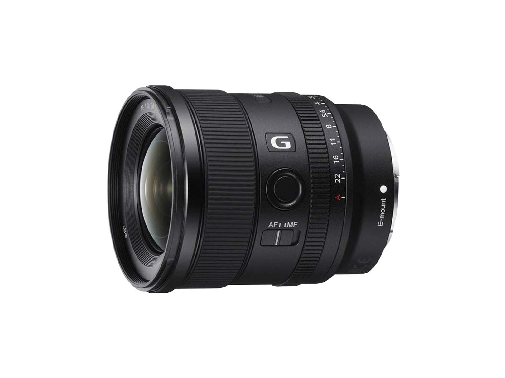 Sony Lente G™ Angular Fijo 20mm F1.8 Montura E Full Frame - FE SEL20F18G