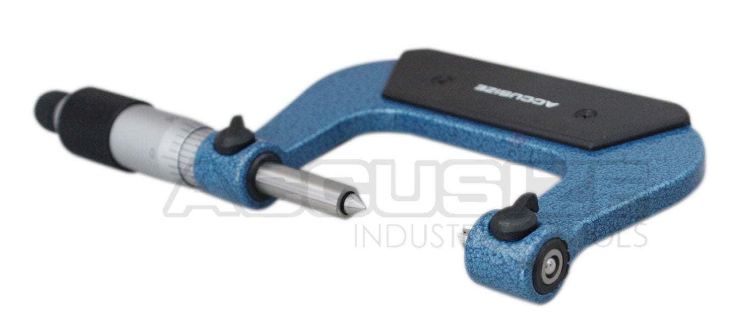 Accusize - 1-2'' x 0.0001'' Screw Thread Micrometer with 5 Anvil in Fitted Box, #S916-C751