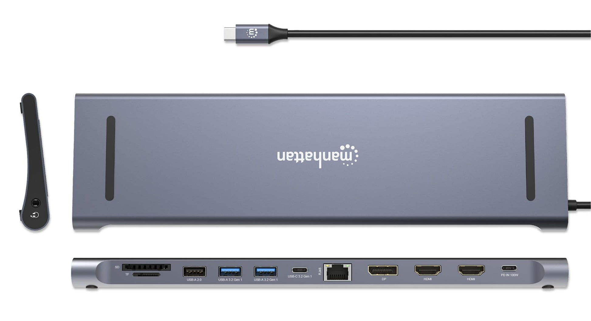 Manhattan USB-C Dock/HUB/Reader 10-Port