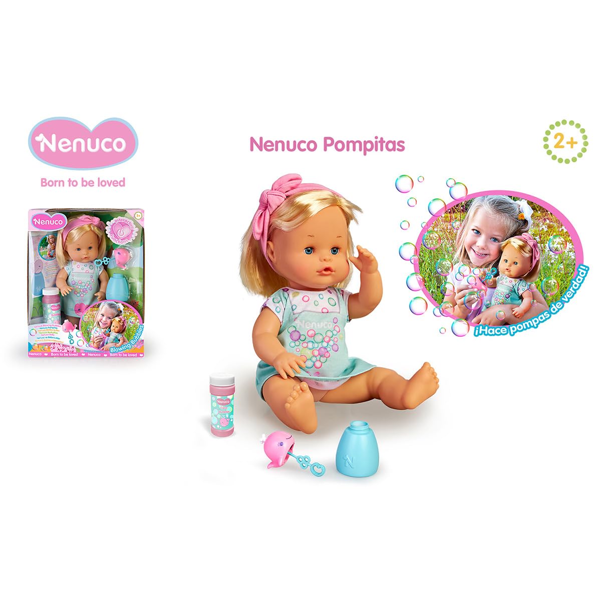 Muñeca Nenuco Rubia 35 cm con Accesorios para Niña