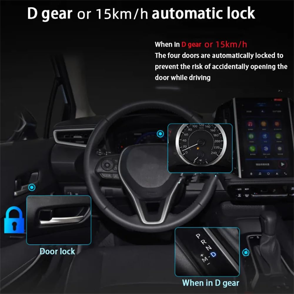 Módulo Inteligente Forten Kingdom Negro para Toyota Corolla 2009-2021 con Bloqueo de Velocidad Automático
