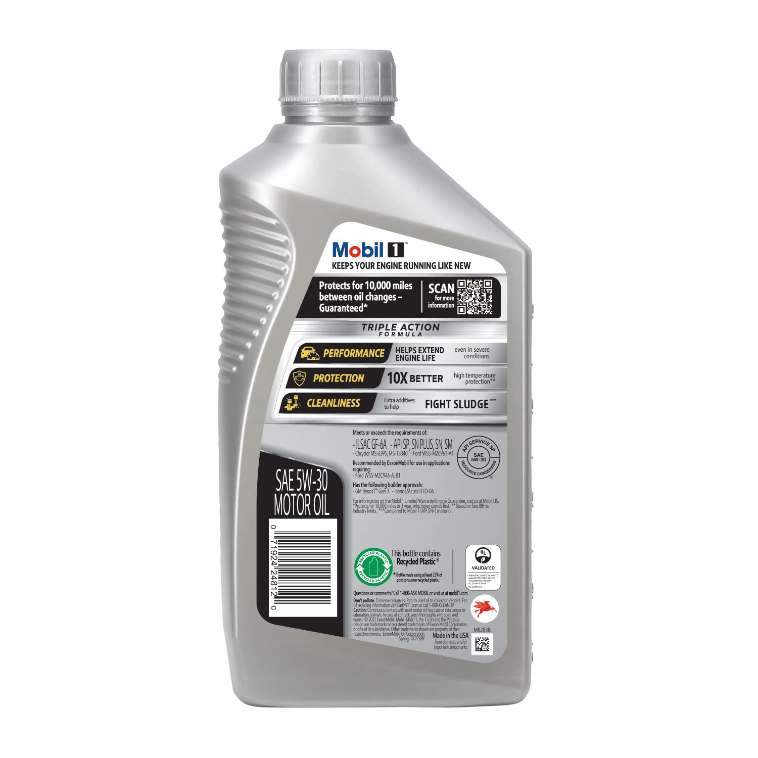 Aceite Sintético para Motor Mobil 1 5W-30 1 Quart Pack de 6
