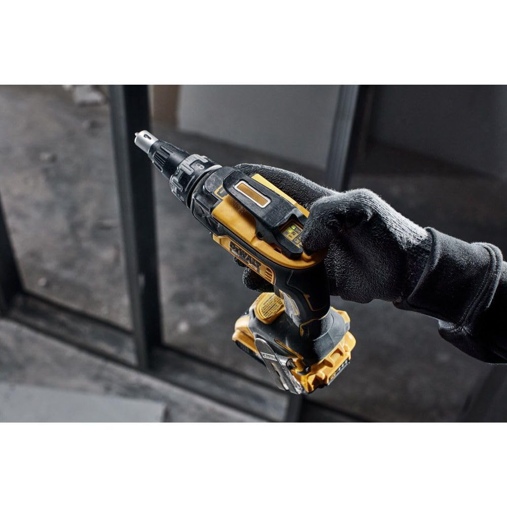 DEWALT - Destornillador para paneles de yeso máximo de 20 V con (2) baterías de 2 Ah y cargador (DCF630D2)