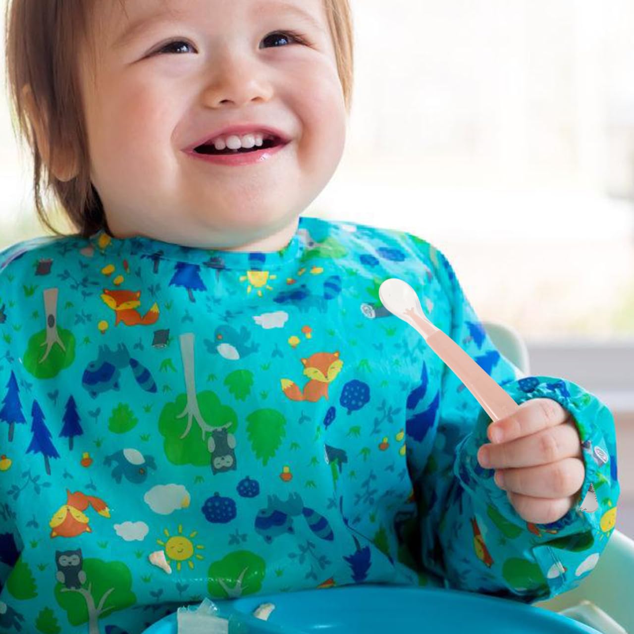Cuchara De Silicona Para BebéS Con Doble FuncióN, Raspador De Frutas Y Puré, Incluye Caja De Almacenamiento, PortáTil Y Ligera, Ideal Para Preparar Comida Infantil