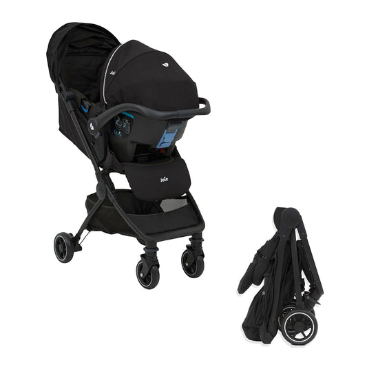 Joie Carriola para Bebe Pact con Silla Portabebés | Carriola de Baston Ligera con Cinturón de Seguridad de 5 Puntos | Carriola de Viaje con Toldo Repelente al Agua FPS 50+ | Carriola Ultra Ligera