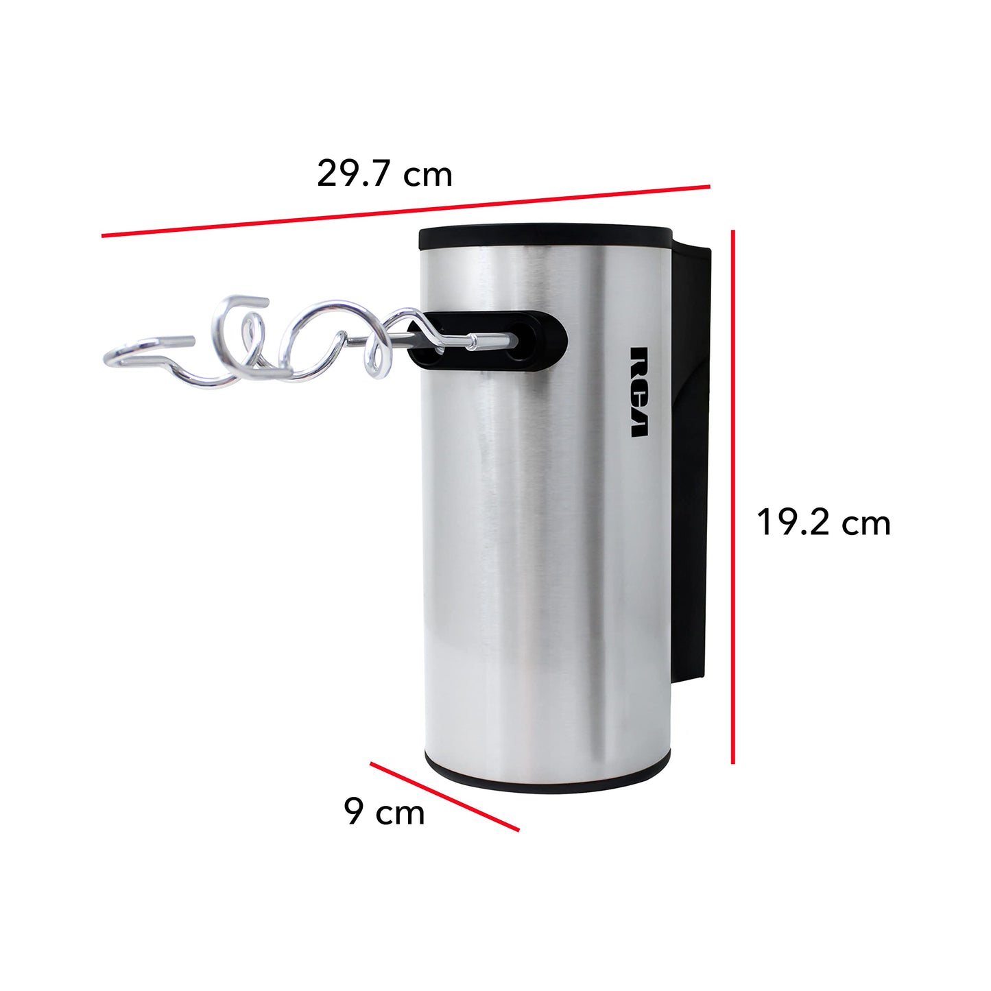 Batidora de Mano RCA, con 5 Velocidades, 2 Tipos de Aspas, Botón de Velocidad Máxima,Fácil Extracción y Limpieza,Accesorios Metálicos Incluuidos,Potente y Versátil para Repostería y Cocina, gris,RC-68