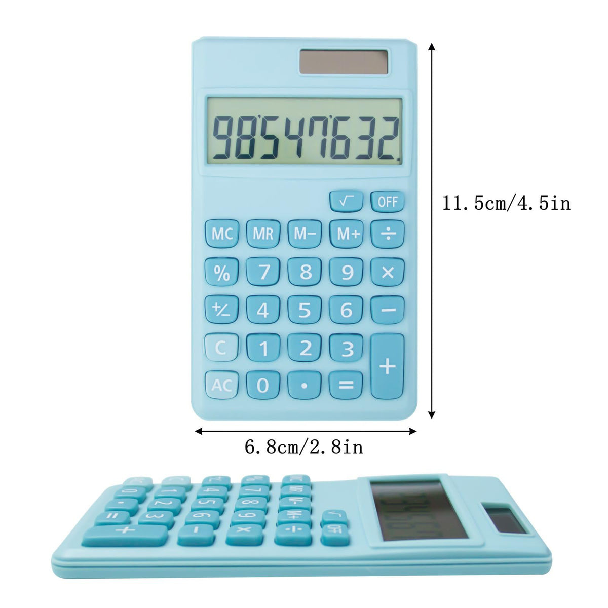 Calculadora Estándar Básica Pequeña Digital LCD 8 Dígitos Inteligente Solar tamaño de Bolsillo para Niños