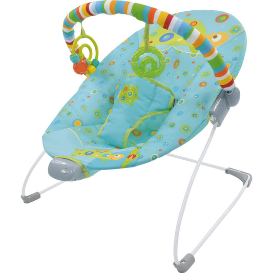 Little Monkey Silla Vibradora Mecedora para Bebe Barra con Juguetes Arnes de Seguridad de 3 Puntos Patas Antideslizantes Portatil Bouncer para Bebe en Etapa de Desarrollo Silla Mecedora con Vibracion