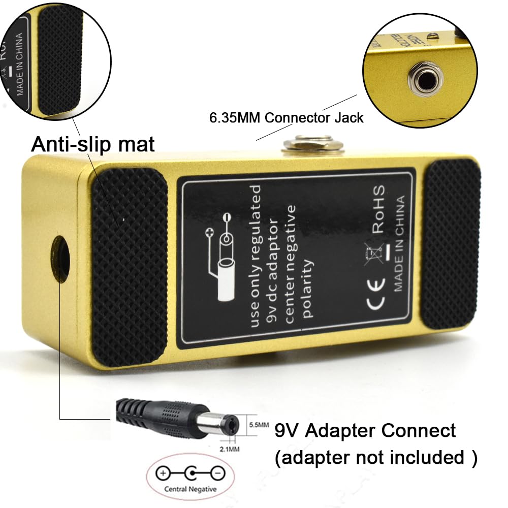 Pedal de Guitarra SoulDiM Mini Noise Kill True Bypass para Bajo Eléctrico