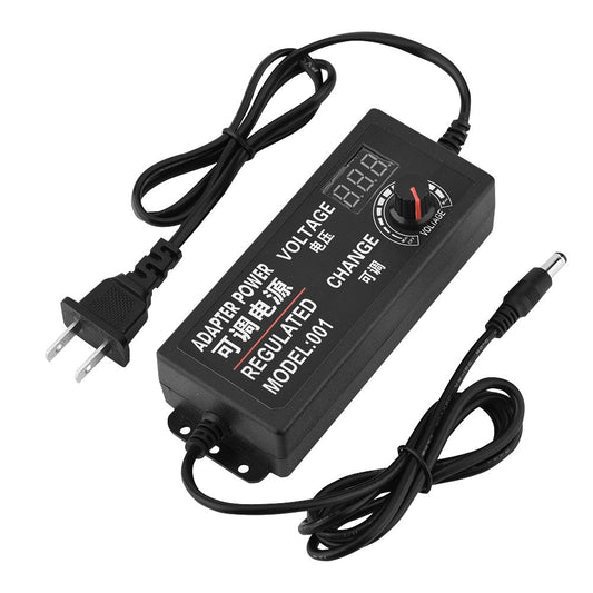Adaptador de Corriente Ajustable con Pantalla LED Anti-interferencia 9-24V AC/DC