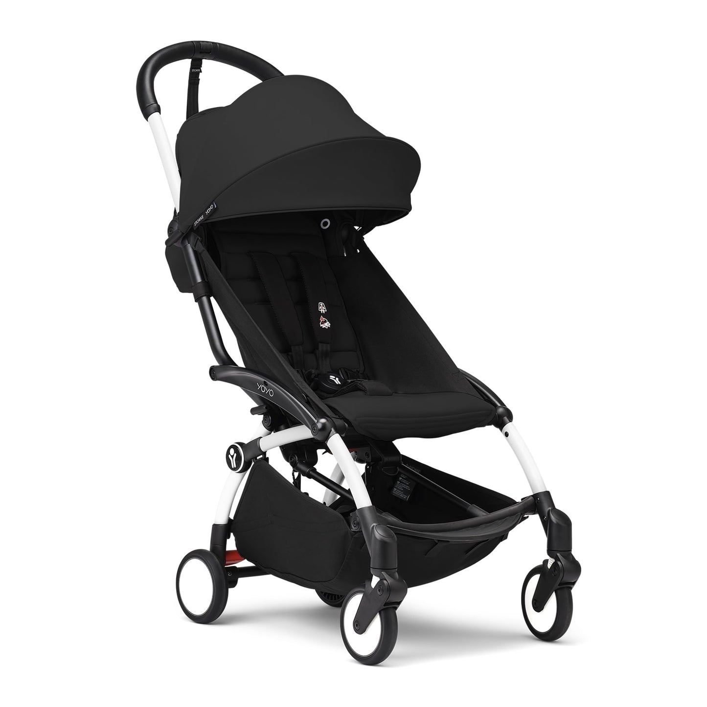 Carriola Stokke YOYO Blanca con Paquete de Color Negro YOYO 6+
