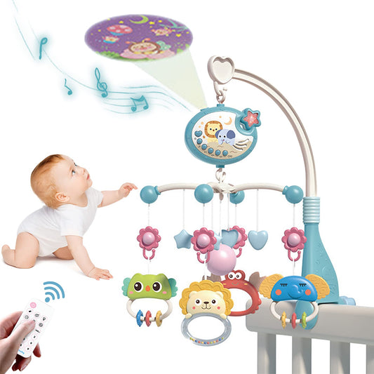 Juguetes para Cuna de Bebe Musical,Móvil para Bebé Giratoria 360° con Proyección y Mando A Distancia,decoración de cama para recién nacidos,Regalo para Recién Nacidos