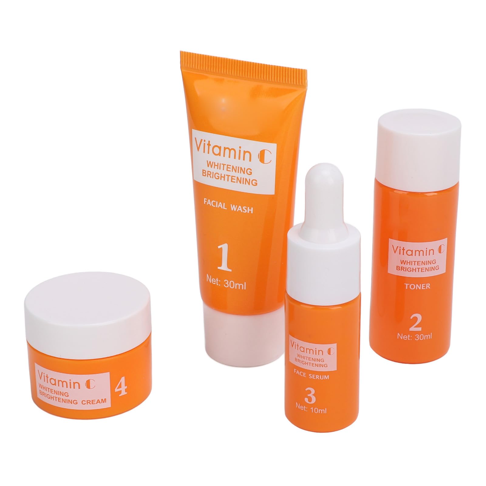 Set de Cuidado de la Piel con Vitamina C, Kit Facial Hidratante Iluminador, Reduce las Arrugas y Protege la Piel