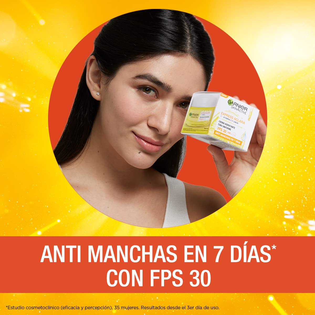Garnier Skin Naturals Face Express aclara crema hidratante tono uniforme con fps 30 + Gel de limpieza Tono Uniforme con Vitamina C Express Aclara Garnier