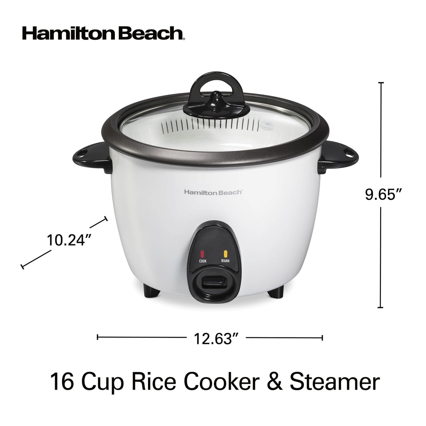 Olla Arrocera Hamilton Beach 3.78L con Vaporera