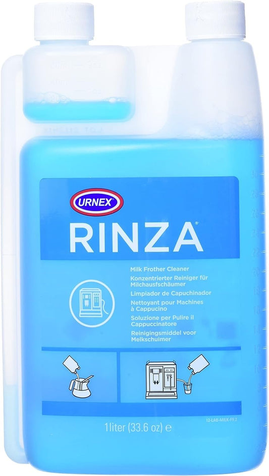 Limpiador de Espumador de Leche Urnex Rinza Alcalino de 33.5 Onzas
