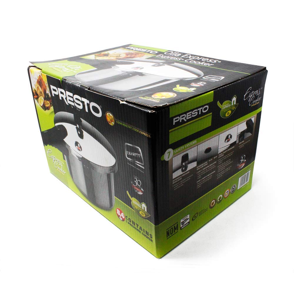 Olla Express Presto 8 Litros Aluminio con Sistemas de Seguridad
