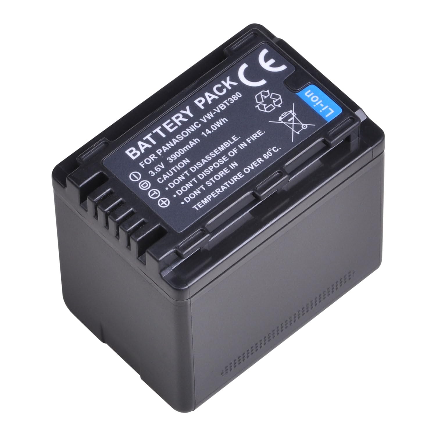 Batería Batmax VW-VBT380 VW-VBT190 Negro con Cargador USB Dual para Panasonic HC-V210 HC-V250 HC-V380 HC-V510 HC-V520 HC-V550 HC-V710 HC-V720 HC-V750 HC-V770 HC-VX870 HC-VX981