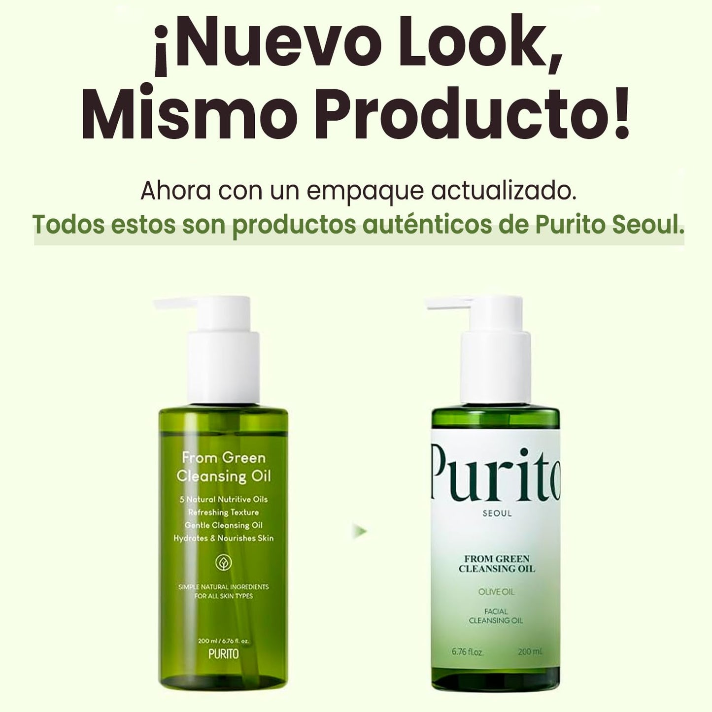 PURITO aceite limpiador facial 200 ml - cleansing oil coreano con aceites naturales - desmaquillante en aceite para limpieza profunda y suave - skincare coreano