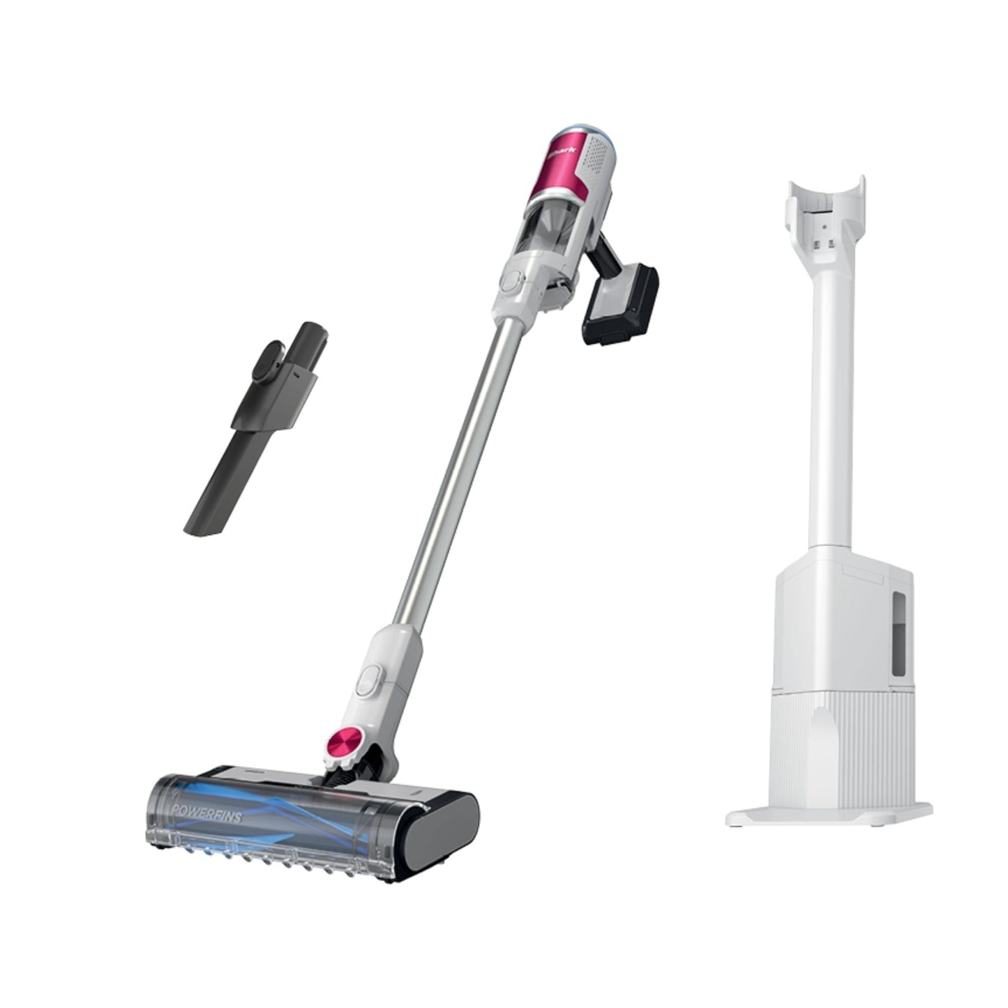 Aspiradora Vertical Shark Blanco con Sistema de Vaciado Automático y Filtro HEPA Autolimpiable
