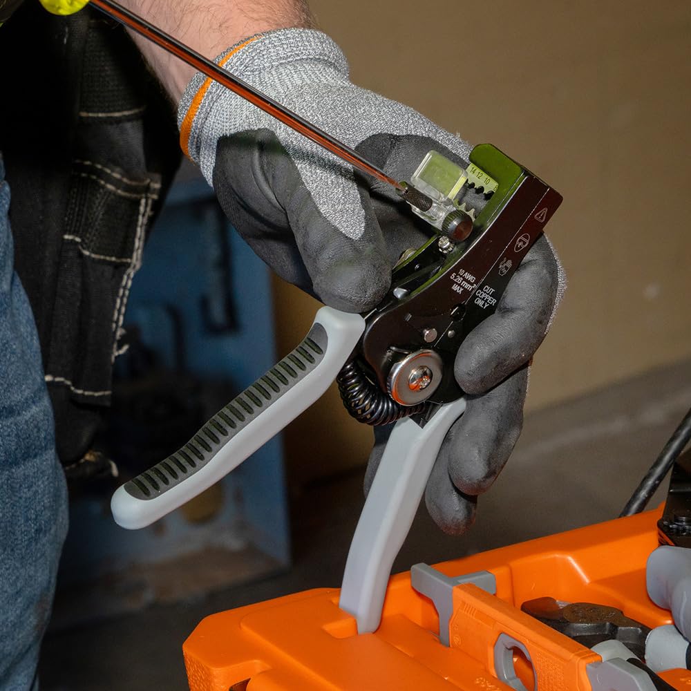 Klein Tools 92919S Juego de herramientas solares con cortador, pelador, engarzador, llaves y conectores fotovoltaicos para montaje e instalación de cables de panel solar